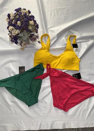 Купальник мікс збірний eur 44 uk 16 +xl + l від hunkemoller та h&m трійка