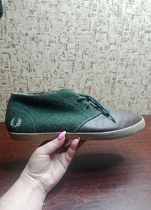 Высокие кеды мокасины fred perry
