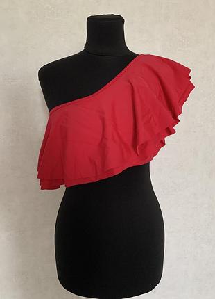 Красный топ на одно плечо от купальника верхняя часть купальник м -размер