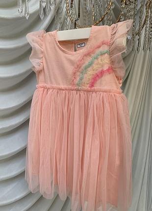 Платье детское нарядное с фатином на 3 года, детское платье