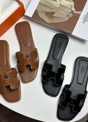 Шльопанці hermes шльопки шлепки шлепанцы