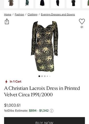 Ексклюзивна вінтажна оксамитова сукня christian lacroix, франція, 1990-ті роки