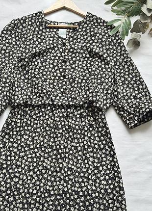 Вінтажна сукня міді у квітковий принт розмір m-l