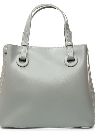 Сумка жіноча. натуральна шкіра. alex rai. сірий.