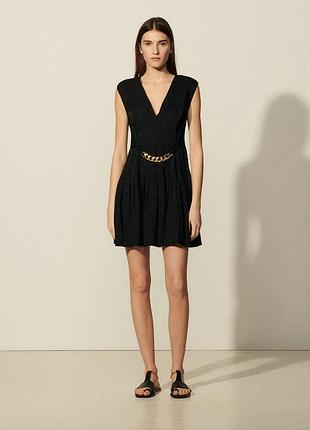 Короткое жаккардовое платье sandro