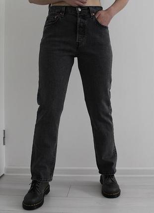 Базові жіночі джинси прямого крою levi’s 501 premium сірого кольору