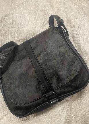 Кожанная сумочка цветочный принт