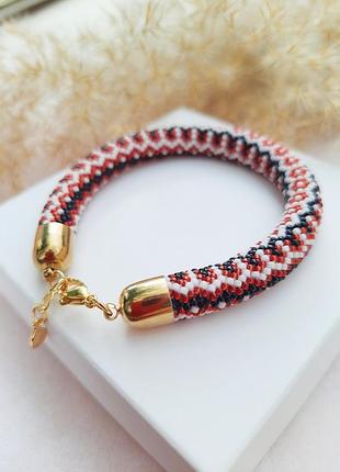 Браслет квітковий із японського бісеру