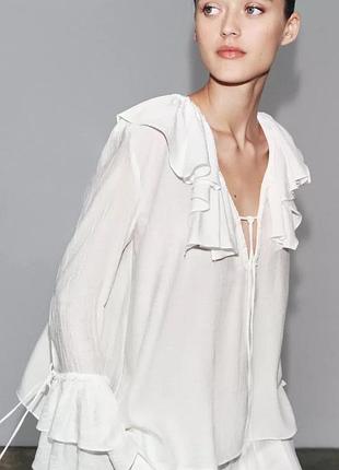 Рубашка zw collection с воланами