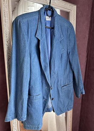 Вінтажний джинсовий жакет delmod