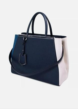 Сумка fendi 2jours large tote bag – navy blue