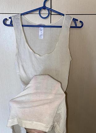 Майка тонка напівпрозора легка ніжна шовк 100% silk біла hanro s