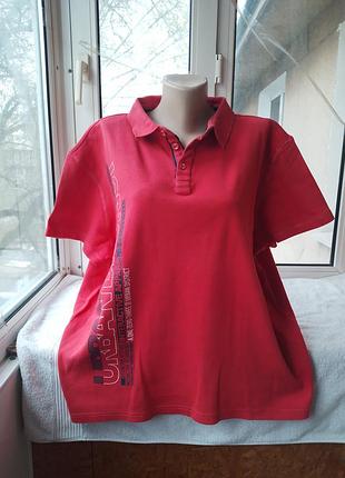 Брендовая коттоновая мужская футболка поло