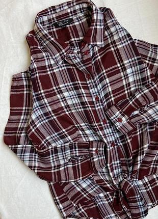 Бордова сорочка new look із відкритими плечима