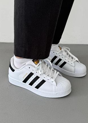 Кроссовки adidas superstar black/white