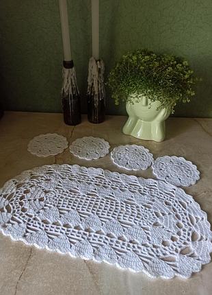 Комплект для серверирования,серветка и подстаканники