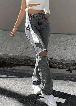 Штани джинси широкі