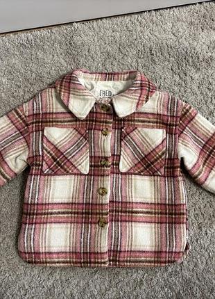 Флисовая верхняя рубашка f&amp;f 12-18 мес теплая рубашка