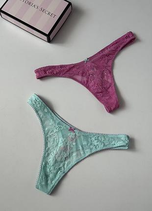 Люкс мереживні трусики victoria’s secret2 фото