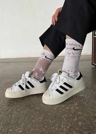 Кроссовки adidas superstar platform bonega black/white