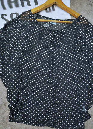 Шефоновая блуза летучая мышь