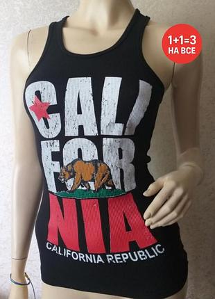 Чорна майка рубчик