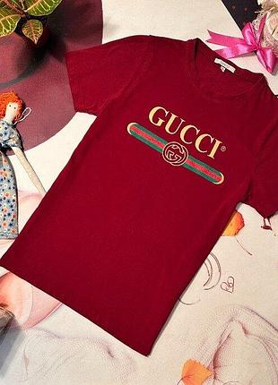 Брендова футболка gucci, 100% бавовна, розмір s/m