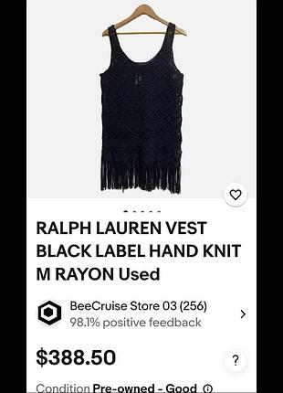 Изысканный ажурный топ-майка от ralph lauren