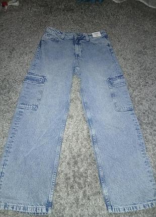 Новые багги джинсы подростка н&amp;м размер 158/164
