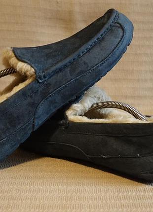Очень теплые фирменные зимние слиперы сизого цвета ugg australia 43 р.( 28 см.)