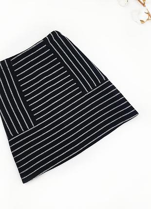 Юбка мини в полоску полоска