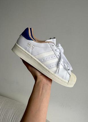 Кроссовки adidas superstar white/blue 2