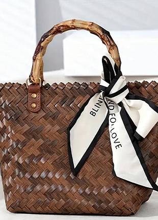 Mega sale !!!!бамбукова плетена сумка 4