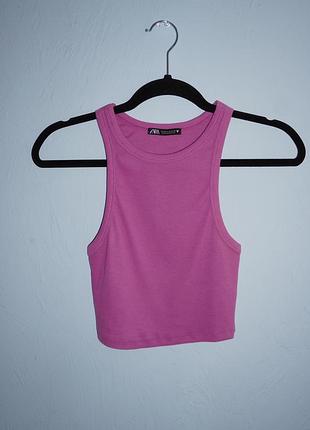 Базовая женская майка в рубчик zara