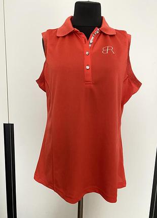Футболка поло для верхової їзди br без рукавів