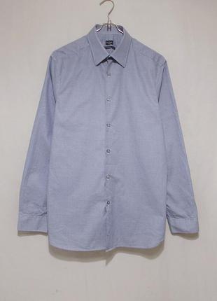 Нова сорочка синя дрібний принт 'paul smith' 46-48р
