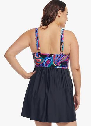 Бесподобный слитный купальник платье в цветочный принт батал george