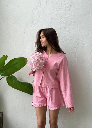 Жіночий літній костюм сорочка і шорти