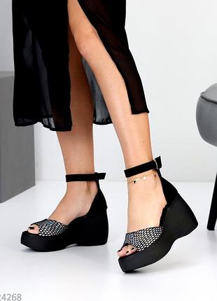 Босоножки женские принт рептилия