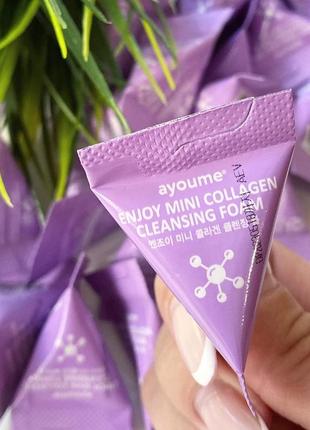 Пенка для умывания с коллагеном  ayoume enjoy mini collagen cleansing foam⁣⁣⠀