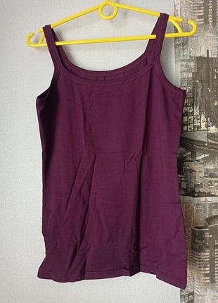 Майка из вискозы, цвет баклажан, размер 2 хл