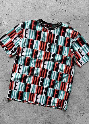 Faded mens monogram short sleeve crew neck t-shirt чоловіча, монограмна футболка з коротким рукавом