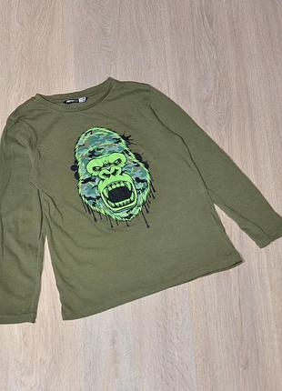 Реглан pepco 6-7 років. 116/122 на хлопчика тонкий легкий кінг конг мавпа лонгслів кофта кофточка кофтинка водолазка крутий класний george модний