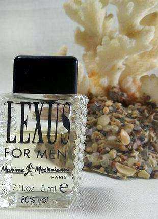 Lexus for men maxime mastorianni 5 мл, оригинал, винтаж