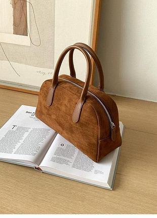 Сумка жіноча замшева коричнева