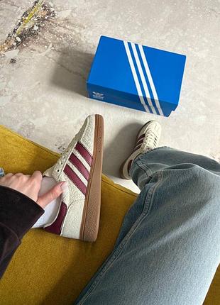 Кросівки adidas handball spezial off white collegiate burgundy