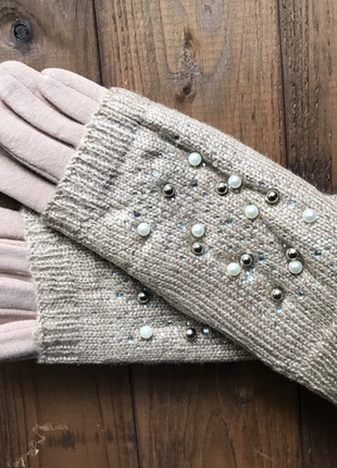 Перчатки.женские зимние перчатки стрейч+вязка сенсорные универсальный размер2 фото