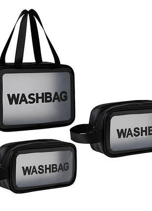 Сумка туалетна чорна 30*21*10см