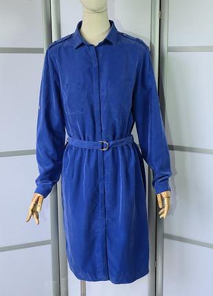 Tallinder насыщенно-синее платье прямого силуэта, съемный пояс