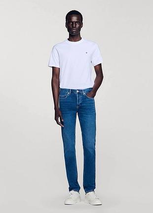 Оригінальні джинси sandro paris etroit slim fit denim jeans blue